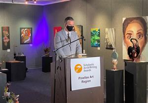Jonathan Ogle  PreK-12 Visual Arts Specialist at the Pinellas Art Region Scholastic Art Awards 